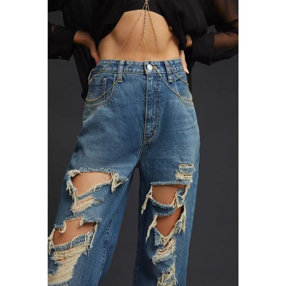 Anthropologie Pilcro The Joey High Rise Straight Jeans Size 27 - Picture 5 of 9